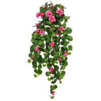 Geranium artificiel en piquet 90 cm rose 23 tetes 269 feuilles