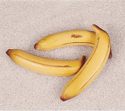 Bananes grande taille factices x3 L 190x35 mm plastique soufflé