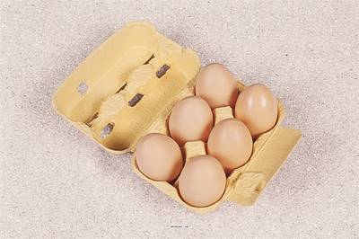 Œufs de poule factice L 150x110 mm plastique soufflé