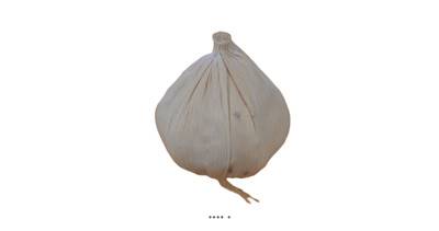 Tete d'ail creme factice D 5,5 cm et H 6,5 cm environ