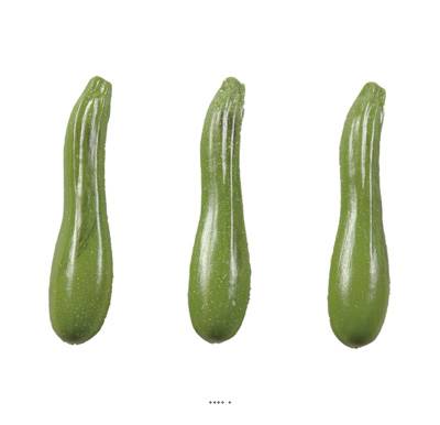 Courgettes vertes factices x3 L 180x40 mm plastique soufflé