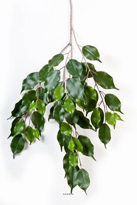 Branche de feuillage ficus artificiel H 75 cm 55 feuilles vertes top