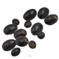 Olives noires factices x25 D 2-3 cm touché réel