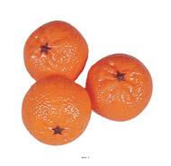 Mandarines factices x3 D 65x50 mm plastique soufflé