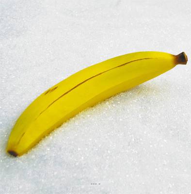 Bananes géantes factices x2 L 330x60 mm plastique soufflé