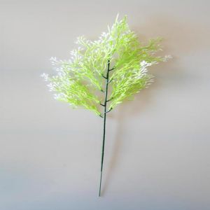 Herbe de mer en pic plastique artificiel vert-blanc H 48 cm aerienne