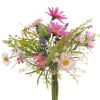 Bouquet factice de fausses fleurs des champs Roses H 20 cm D 15 cm