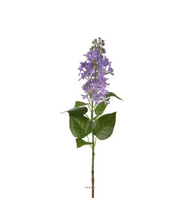 Lilas artificiel H 60 cm D 15 cm avec superbe tete tissu Lavande