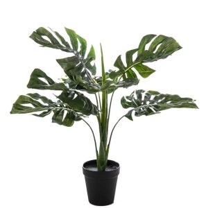 Faux monstera en pot haut de 60 cm