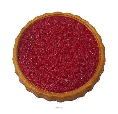 Tarte aux framboises factice D 21cm plastique soufflé