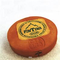 Fontina Fromage Italien factice D 360x60 mm plastique soufflé