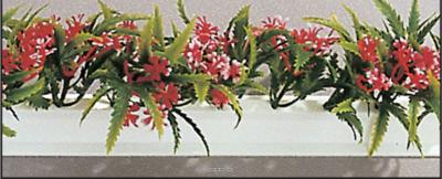Barrettes entre plats separateurs fleurs de la passion socle blanc factice x12 L 25 cm 