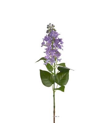 Lilas artificiel H 60 cm D 15 cm avec superbe tete tissu Lavande