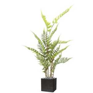 Fougère des bois factice en pot H 80 cm Vert