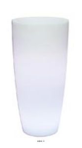 Bac lumineux Lighty Outdoor Colonne ronde D 43 x H 90 cm Blanc