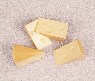 Emmental petits morceaux factices x4L 90x60 mm plastique soufflé