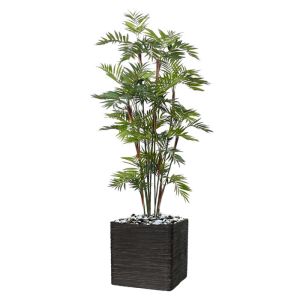 Palmier Parlour factice H 200 cm 1232 feuilles 15 troncs dans un pot