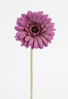 Gerbera factice H 55 cm D 10 cm superbe tete tissu Mauve violet