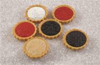 Assortiment de tartelettes factices x6 D 80 mm plastique soufflé