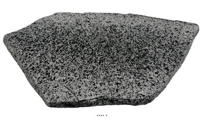 Dalle pierre plate foncée factice L 290x190 mm plastique soufflé