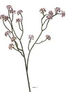Branche de petites fleurs colorées factice, H 58 cm, D 33 cm, Lavande