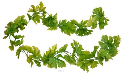 Guirlande de feuillage artificiel de vigne verte – 150 cm – 76 feuilles
