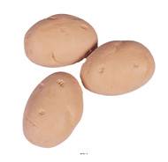 Pommes de terre grandes factices x3 L 105x75 mm plastique soufflé