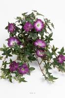 Ipomee liseron factice retombant en pot H 40 cm superbes fleurs Mauve violet