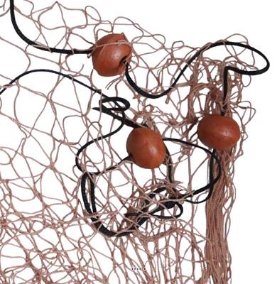 Filet de pêche en corde avec flotteurs factices x12 200x150 cm plastique soufflé