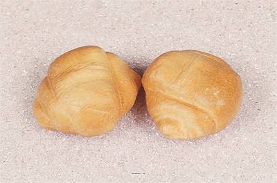 Boules de pain factices x2 L 120x110 mm plastique soufflé