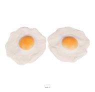 Œufs frits simples factices x2 D 100 mm plastique soufflé