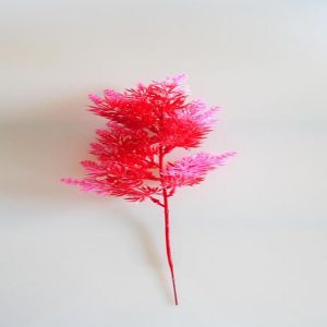 Pic de thuya artificiel H 35 cm plastique exterieur 9 ramures Rouge Fushia