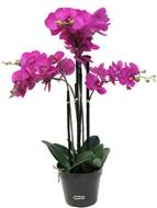 Orchidée Phalaenopsis factice en pot qualité décorateur H 35 cm Rose fushia