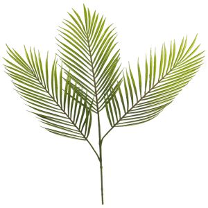 Piquet artificiel de 3 feuilles de palmier Phoenix plastique H 80 cm