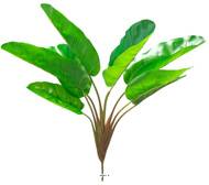 Piquet de 8 feuilles de bananiers artificiel H 55 cm, feuilles en tissu enduit 