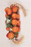 Grappe de 20 oranges factices L 50 cm plastique soufflé