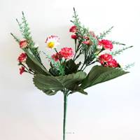 Bouquet de Marguerites et mini oeillets artificiels Hauteur 28 cm Top Rose fushia