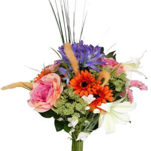 Bouquet factice création fleuriste malice coloré H 95 cm