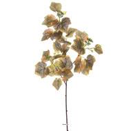 Branche d'érable artificielle 18 feuilles  Vert-jaune