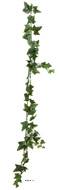 Guirlande de Lierre artificiel - H 180 cm - 68 feuilles D11 cm et 9 cm Vert