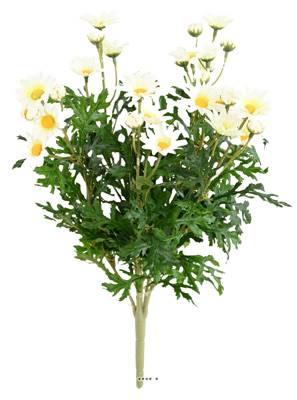 Marguerite Anthemis Artificielle Blanche en Piquet – 18 Fleurs – H 40 cm