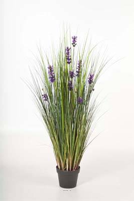 Lavande factice H 120 cm 876 brins 12 fleurs et herbes graminees