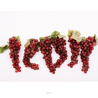 Grappes raisin rouge 51 grains factices x6 plastique soufflé VENTE SOUMISE A DECRET