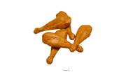 Cuisses de poulet cuites factices par 5, H 13 cm L 4,5 cm