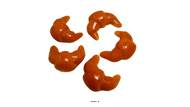 Lot de 5 faux croissant d'une Longueur de 5 cm et 7 cm de Largeur