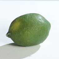 Citron vert limé factice L 8 cm D 5,5 cm touché réel